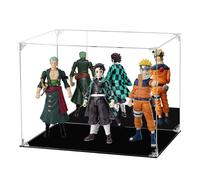 FHMIDIC Acrylic Display Case, Clear Action Figures Display Case with Mirrored Back, Dustproof Showcase Alternative Glass Display Case for Collectibles, Figures, Lego, Models, Toys (40x30x30cm)