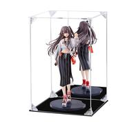 FHMIDIC Acrylic Display Case, Clear Model Display Case with Mirrored Back, Dustproof Showcase Alternative Glass Display Case for Collectibles, Models, Figures, Lego, Toys (20x20x30cm)