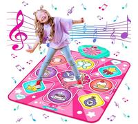FHNSEL Unicorn Dance Mat,Light Up Dance Pad,Kids Musical Dance Play Mat with Light Up 9 Pattern,Built-in Music, 5 Game Modes,Toys Gifts for 3 4 5 6 7 8 9 10 11 12 Year Old Girls Boys and Adult