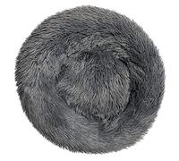 Fhodigogo Donut Cat Bed Dog Bed Plush Faux Fur Fluffy Cat Cave Kitten Bed Non-Slip Soft Bolster For Puppy Kitties Dog Piilow For 4Kg