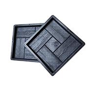 FHONYX 2 PCS Concrete Moulds 30x30x3cm, Paving slabs, decking Board, Imitation Wood, Garden Lawn, Decoration Garden, Path, DIY, Pavement, Paving Stones, Reusable, Multi-Purpose, cast