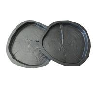 FHONYX 2 PCS Concrete Moulds 38x34x3cm, Slice, Tree Trunk, Garden Lawn, Decoration Garden, Cross-Section Trunk, Imitation Wood Path, DIY, Pavement, Paving Stones, Reusable, Multi-Purpose, cast