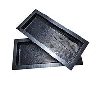 FHONYX 2 PCS concrete moulds 50x20x4cm, edge, palisade, kerb, imitation wood, garden lawn, decoration garden, path, DIY, pavement, paving stones, reusable, multi-purpose, cast