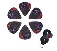 FHPCE 10380 Guitar Picks Set of 6 Guitar Picks 3 Different Layers with Storage Box Wavy Texture for Acoustic Guitar Bass Electric Ukulele 0.46mm White