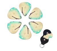 FHPCE 10380 Guitar Picks Set of 6 in 3 Different Layers with Storage Box for Acoustic Guitar Bass Electric Ukulele 0.46mm White