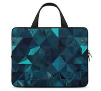 FHPCE Laptop Shoulder Bag 17inch Laptop Bag Computer Bag Navy Blue And Teal Messenger Bag for Unisex