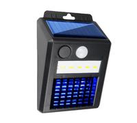 FHQGZT Mosquito Killer Solar Wall Repellent Lights Outdoor, Bug Zapper Lamp Insect Killer UV,Insect Mosquito Worm Killer-with Light Sensor Landscape Ground Pathway Garden Lighting Backyard (1 Pack)