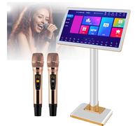 FHRKA 19/21.5 Inch Karaoke Player,HD Touch Screen,Clever Voice Control,500G-8T Storage + Multiple Interfaces,for Indoor, Outdoor Parties (A 19inch)