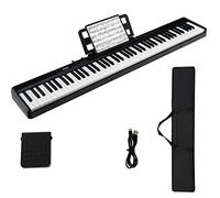 FHRKA 88-Key Digital Piano Keyboard, Full Size Semi-Weighted Keyboards with Split Function, Sustain Pedal & Carrying Bag
