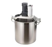 FHRKA Automatic Food Mixer Pot Stirrer Mixer, 10L Stainless Steel Stand Food Mixer, for Hot Pot Ingredients Chili Sauce Bean Paste (110v)