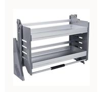 FHRKA Cabinet Pull Down 2 Tier Pull-Down Shelves Cabinet Organizer,Convenient Heavy Duty 2 Tier Wall Pull-Down Shelves (750mm)