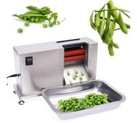 FHRKA Commercial Electric Pea Sheller, Stainless Steel Semi-Automatic Bean Peeler, Efficient for Shelling Peas, Soybeans, Edamame