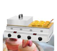 FHRKA Commercial Gas Souffle Maker, Fluffy Pancake Machine, Non-stick Dorayaki Griddle for Catering & Restaurant Double