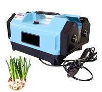 FHRKA Electric Garlic Root Stem Cutters, Bilateral Garlic Root Stem Cutters, Double Head Garlic Top Tails Remover Machine (Blue)