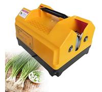 FHRKA Electric Garlic Root Stem Cutters, Garlic Root Cutters, Double Head Garlic Top Tails Remover Machine, Cut Beard and Roots (Yellow)