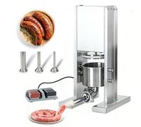 FHRKA Electric Sausage Stuffer, Stainless Steel Sausage Press, 2l Capacity Vertical Automatic Meat Filler With 3 Stuffing Tubes, Detachable