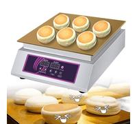 FHRKA Electric Souffle Making Machine Dorayaki Baker Pancake Maker Making Machine Stainless Steel with Pure Copper Plate (Singlehead)
