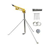 FHRKA Farm Irrigation Sprinkler, 2" Impulse Impact Sprinkler with Replacement Nozzle & 1.2M Rack Large-Area Watering Spray