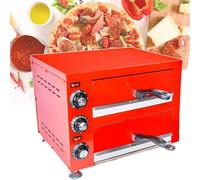 FHRKA Pizza Oven Indoor Electric, Pizza Oven Countertop Commercial Pizza Grill with Crumb Tray Stainless Steel Pizza Maker Machine (220v)
