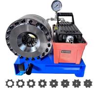 FHRKA Pneumatic Hydraulic Hose Crimping Machine with 8 Sets of Dies, suitable for high-pressure hydraulic hoses and pipes(Aluminum Pump Casing)
