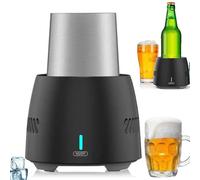 FHRKA Portable Fast Cooling Cup,Mini Electric Beverage Cooler,Instant Drink Water Cooler, Electronic Refrigeration Cooler (Black)