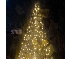 FHS LED Christmas Tree Galaxy Half Round 2M 200 Warm White LEDs Wall Decoration