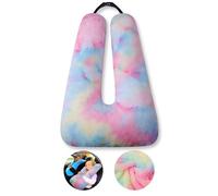 FHSGGP Travel Pillow Car Pillow Kid Car Sleeping The Sleeping Aid for Adults and Kids on Road Trips Kids Travel Pillow Colorful Pink