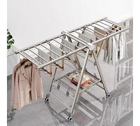 FHSLKXIM 180Cm Household X-Shaped Floor Drying Rack, Wing-Shaped Folding Clothes Pole Balcony,Balcony Clothes Drying Rod Folding Household,Does Not Take Up Space
