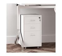 FHSLKXIM 3-Drawer Mobile File Cabinet With Lock - Metal Rolling File Storage For Home Office Under Desk For Legal/Letter/A4 Files - Vertical Filing Cabinet With Wheels