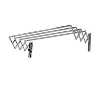 FHSLKXIM 304 Stainless Steel Laundry Household Easy Storage Drying Rack Extendible Folding Wall Mounted Clothes Airer 4 Hanging Rail Dryer Rack For Bathroom Balcony Outdoor Indoor,Onecolor,80cm