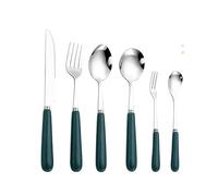 FHSLKXIM 36 Piece Gold Cutlery Silverware Set, Stainless Steel Cutlery Set for 6 People Home Sourcing Tool