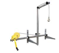 FHSLKXIM Air Conditioner Installation Lifting Crane Tool, Manual Winch + Bracket, High-Altitude Mounting Disassembling Tool,3ph Folding Side+15m Winch