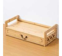 FHSLKXIM Bamboo Altar Meditation Table With Drawer - Spiritual Relaxation Buddhist Prayer Divination Tea Table For Personal Worship Tranquil Spiritual Space,Wood,42 * 25 * 16.5cm