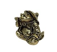 FHSLKXIM Brass Lucky Feng Shui Toad Miniature Figurines,Bronze Frog Model Statue Sculpture Crafts Collection Desktop Ornament Home Sand Table Wine Cabinet Decor Accessories Study Paperweigh