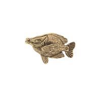 FHSLKXIM Brass Marine Animals Foxfish Miniature Statue,Metal Realistic Magnificent Foxface Sculpture Desktop Ornament Home Bonsai Micro Landscape Decr Accessories