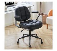 FHSLKXIM Chair Computer Chair Desk Chairs With Armrests Pu Leather Office Chair Midback Adjustable Computer Executive Chair With Wheels 360° Swivel To Pursue Happiness Stabilize