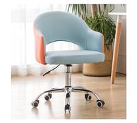FHSLKXIM Chair Computer Chair Upholstered Executive Office Chair With Arms, Ergonomic Faux Leather Swivel Desk Chair Height Adjustable Work Computer Chair To Pursue Happiness Stab
