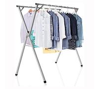 FHSLKXIM Clothes Airer Retractable Clothes Drying Rack With Windproof Hooks Heavy Duty Space Saving Garment Rack Small Folding Hanger Rack For Home,A-1.6M,A,1.6m