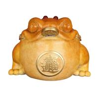 FHSLKXIM Copper Golden Toad Lucky Ornament Three-Legged Toad Handmade Statue Crafts Home Entrance Desktop Chinese Ornaments Sculpture Copper Statue Home Hotel Bar