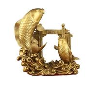 FHSLKXIM Creative Brass Fish Leaping Into The Dragon Gate Ornaments Chinese Style Home Decorations Living Room Decorations Sculpture Copper Statue Home Hotel Bar