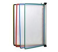 FHSLKXIM Desktop Reference System - Wall Mount Reference Organizer, Durable Polypropylene, 10 Display Pockets, Poster Flip Book Display, For Storing And Displaying Documents, Colo