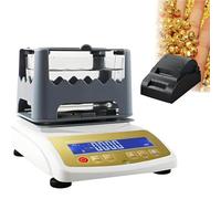 FHSLKXIM Digital Electronic Gold Purity Tester Precious Metal Authenticity Density Meter For Silver K Gold Platinum Palladium (600K+Printer)