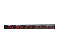 FHSLKXIM Digital World Time Zones Clock With 5 Brightness Levels, Display For 3/4/5/6 Cities, Ideal For Multinational Enterprises And Hotels,5citiesworldclockwhite