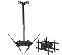 FHSLKXIM Dual Sided Ceiling Tv Mount Stand, Telescopic Lift Tv Stand, Adjustable Tv Wall Mount, For 32 To 65 Inch Flat Screen Tvs, Fit Flat And Vaulted Ceiling, Hole Spacing Within 600X400M,0.5,1m