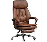 FHSLKXIM Executive Office Chair,Computer Desk Chair,Ergonomic Recliner,Big And Tall Office Chair,Adjustable Back 360° Swivel Chair,For Home Office,Black Stabilize，Brown