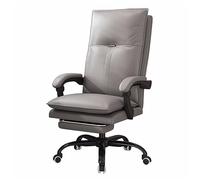 FHSLKXIM Executive Office Chair With Footrest & Lumbar Support,Adjustable Back 360° Swivel Chair, Ergonomic Recliner Chair,For Home Office,Beige Stabilize，Grey