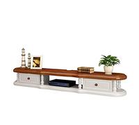 FHSLKXIM Floating Tv Stand Cabinet Tv Stand Cabinet Creative Set-Top Box Shelf Living Room Bedroom Tv Cabinet Background Shelf Large Beacapacity Double Drawer Storage,A,140X26X18.5Cm