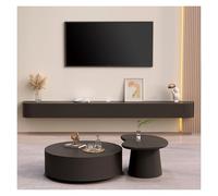 FHSLKXIM Floating Tv Stand Suspended Tv Cabinet Wooden Under Tv Storage Cabinet Modern Entertainment Unit With 3/4 Storages Console Entertainment Shelf,Black,160cm