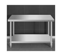 FHSLKXIM Heavy Duty Commercial Kitchen Waterproof Catering Workbench, High Temp Resistant Food Prep Station,60 * 60 * 80cm/23.6 * 23.6 * 31.5in