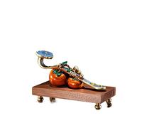 FHSLKXIM Home Statue All Copper Persimmon Entrance Ornaments Living Room Desktop Things As You Wish Crafts Office Decorations Sculpture Copper Statue Home Hotel Bar,B
